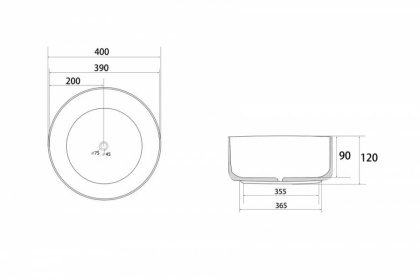 Раковина накладная ABBER Bequem AC2109MW белая матовая