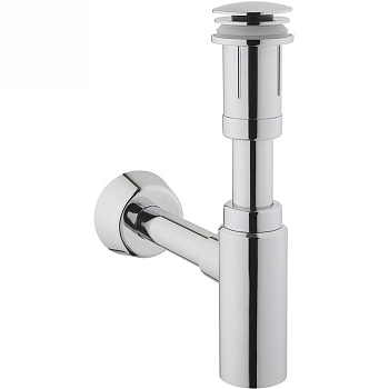 Набор донный клапан и сифон для раковины, хром