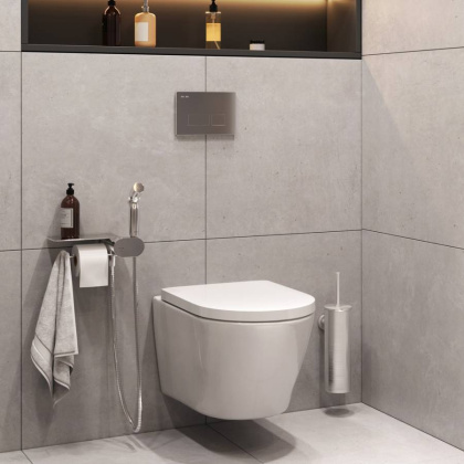 Набор подвесной унитаз с гигиеническим душем CK74H0403W Набор подвесной унитаз с гигиеническим душем CK74H0403W