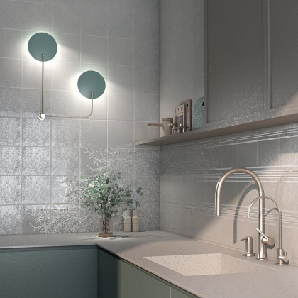 Декор Барберино 5 белый глянцевый 20x20x0,69