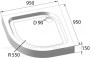 Акриловый поддон BelBagno TRAY-BB-R-95-550-15-W Акриловый поддон BelBagno TRAY-BB-R-95-550-15-W