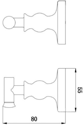 Крючок одинарный Crete CR35210