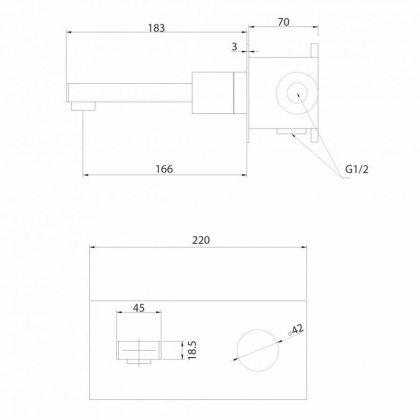 Смеситель для раковины Abber Rund AF8712G золото матовое