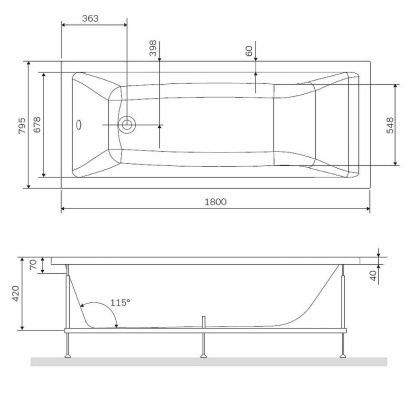 W93A-180-080W-R Gem  каркас для ванны 180х80 см W93A-180-080W-R Gem  каркас для ванны 180х80 см