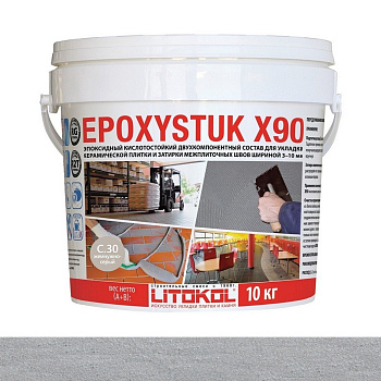 Затирка эпоксидная EPOXYSTUK X90С.30 Grigio Perla 10кг Затирка эпоксидная EPOXYSTUK X90С.30 Grigio Perla 10кг