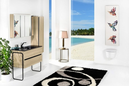 Зеркальный шкаф Vallessi 100 LIGHT OAK с подсветкой 546-L Boheme