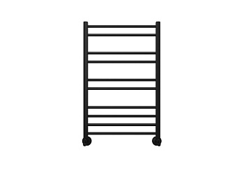 Полотенцесушитель водяной Aquatek (Акватек) Вега П10 500х800 мм, черный муар, подключение нижнее/диагональное, сверхпрочная пищевая нержавеющая сталь AISI 304L, гарантия 10 лет