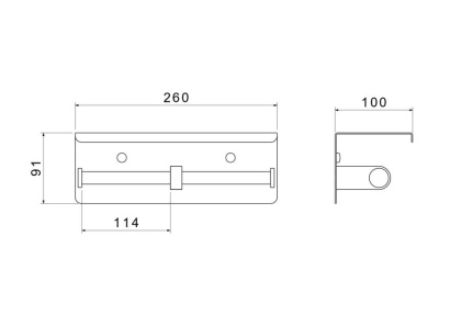 Бумагодержатель двойной с полкой AQUATEK AQ4909CR ОБЕРОН