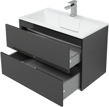 Мебель для ванной Aquanet Алвита 80 серый антрацит Мебель для ванной Aquanet Алвита 80 серый антрацит