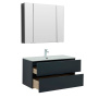 Мебель для ванной Aquanet Алвита New 100 2 ящика, антрацит Мебель для ванной Aquanet Алвита New 100 2 ящика, антрацит