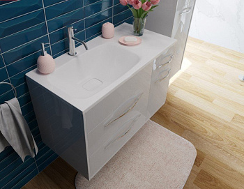 Раковина "Barcelona 90 silk" правая 900х450