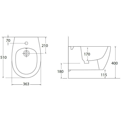 Биде подвесное Allen Brau Fantasy 4.11006.31 черный матовый
