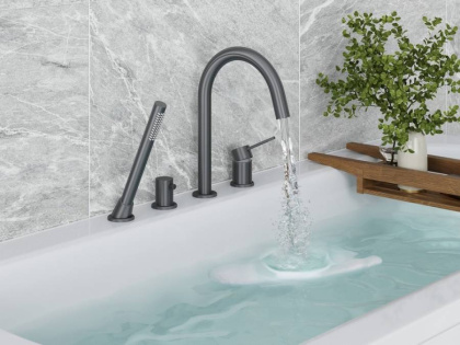 Смеситель для ванны с душем, врезной Timo Saona 2320/18Y черное золото