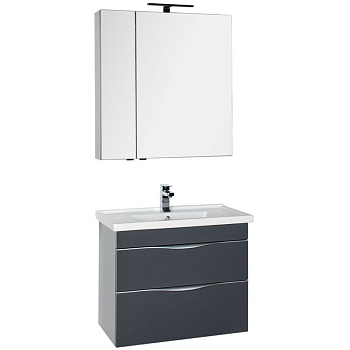 Мебель для ванной Aquanet Эвора 80 серый антрацит