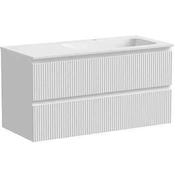 Тумба подвесная SANCOS Snob T правая 995х445х500, c двумя ящиками оснащенными доводчиками, Bianco , арт.SNT100RW