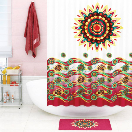 Шторка для ванной Isen, 180х200 см, белая, SC-40101