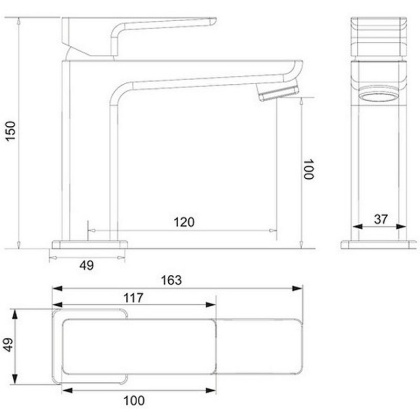 Смеситель для умывальника OMNIRES PARMA PM7410CRB (хром/белый)