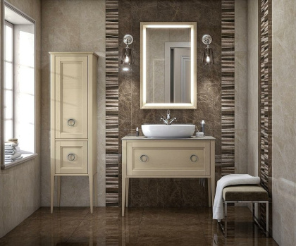 Плитка настенная 13065R Гран-Виа коричневый светлый обрезной 30*89.5*11 (5шт\1.34м2), м2