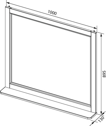 Зеркало Aquanet Бостон М 100 белый Зеркало Aquanet Бостон М 100 белый