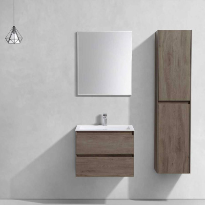 База под раковину Luka 600 подвесная, 2 выкатных ящика soft-close, R.Oak