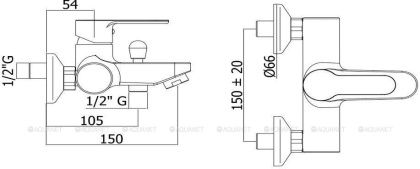 Смеситель для ванны с душем Paffoni Blu BLU022CR