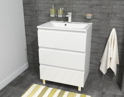 Тумба напольная под умывальник Bali New 650х450 3 ящика (ШхГхВ) 648х446х860