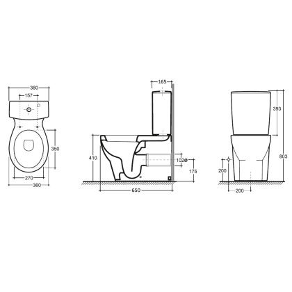 Унитаз-компакт LAPARET Accord с сиденьем микролифт белый с1