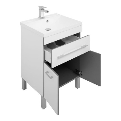 Комплект мебели для ванной Aquanet Верона 58 белый (напольный 1 ящик 2 дверцы) Комплект мебели для ванной Aquanet Верона 58 белый (напольный 1 ящик 2 дверцы)