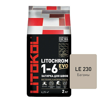 Затирка цементная LITOCHROM 1-6 EVO LE.230 багамы 2кг Затирка цементная LITOCHROM 1-6 EVO LE.230 багамы 2кг