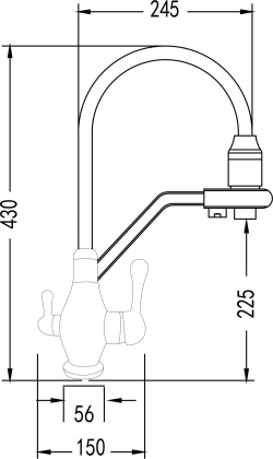Смеситель для кухни, латунь R858Q