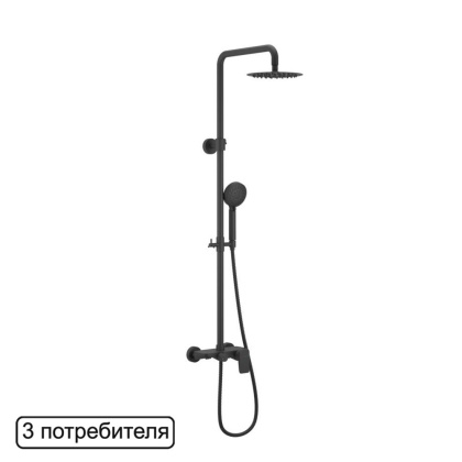 Система для душа наружного монтажа EXCELLENT Rain Altar AREX.SY.781BL (черный мат) Система для душа наружного монтажа EXCELLENT Rain Altar AREX.SY.781BL (черный мат)