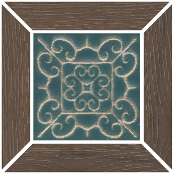 Вставка Тровазо наборный коричневый светлый матовый 13x13x0,9