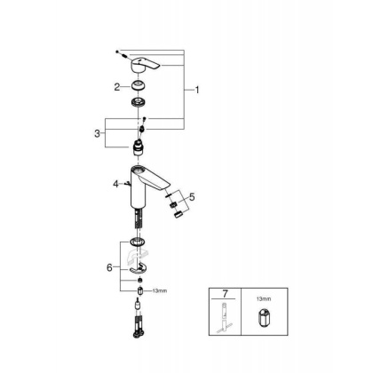 Смеситель для раковины Grohe Eurosmart 2021 M-size, 23323003