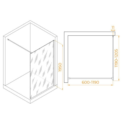 Душевая перегородка RGW WA-002B, RGW 35100212-14