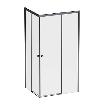 W94G-403-10080-BТ Душевое ограждение X-Joy Square Slide 100х80, Черный, прозрачное