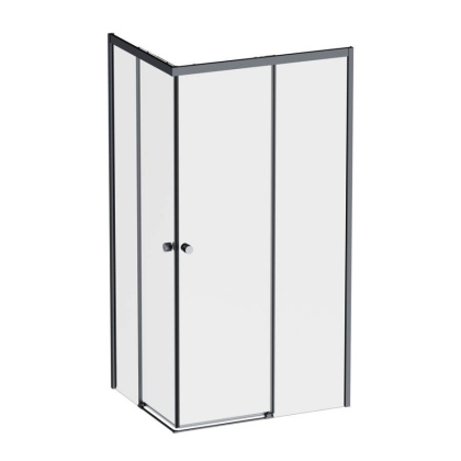 W94G-403-10080-BТ Душевое ограждение X-Joy Square Slide 100х80, Черный, прозрачное
