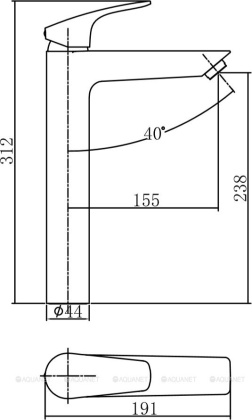 Смеситель для раковины Aquanet Static AF330-11C Смеситель для раковины Aquanet Static AF330-11C