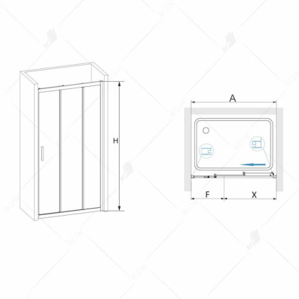 Душевая дверь RGW Passage PA-13 170 06081317-11 профиль Хром стекло прозрачное