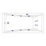 Ванна EXCELLENT Palace 180x80 "LINE" (хром) Ванна EXCELLENT Palace 180x80 "LINE" (хром)