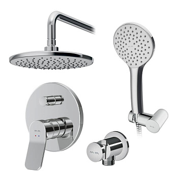 FB85A1RH00 X-Joy, набор: Смеситель д/в/душа, верхний душ 220 мм, держатель д/верхн.душа, душ.набор (ручн