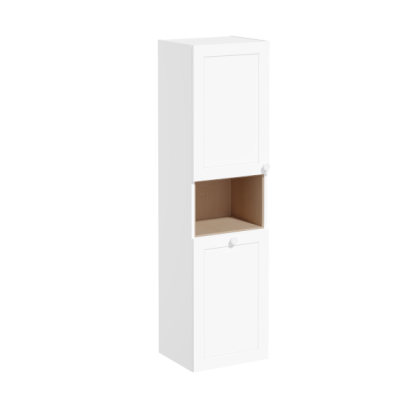 Пенал высокий Root Classic 40 см с корзиной для белья, матовый белый, левосторонний