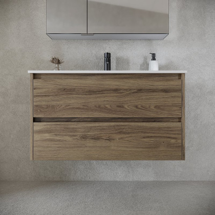 Тумба подвесная SANCOS Libra 890х450х500, c двумя ящиками оснащенными доводчиками, дуб чарльстон, арт. LB90ECH Тумба подвесная SANCOS Libra 890х450х500, c двумя ящиками оснащенными доводчиками, дуб чарльстон, арт. LB90ECH