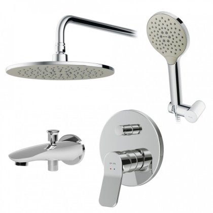 FB85A10010 X-Joy, набор: Смеситель д/в/душа, верхний душ 250 мм, держатель д/верхн.душа, душ.набор (ручн FB85A10010 X-Joy, набор: Смеситель д/в/душа, верхний душ 250 мм, держатель д/верхн.душа, душ.набор (ручн