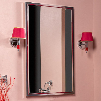 Зеркало MONACO с подсветкой 70*110CM глянец бордо + хром 566-RCR Boheme Зеркало MONACO с подсветкой 70*110CM глянец бордо + хром 566-RCR Boheme