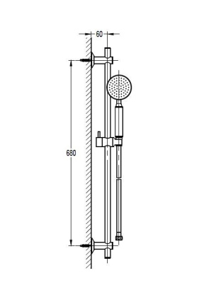 ECO-SD-BORO Душевой гарнитур, брашированное золото