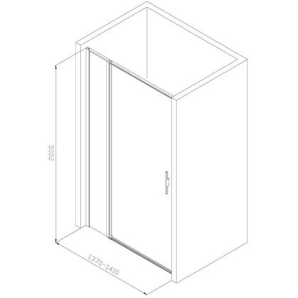 Душевая дверь Allen Brau Priority 140 3.31011.BA серебро браш Душевая дверь Allen Brau Priority 140 3.31011.BA серебро браш