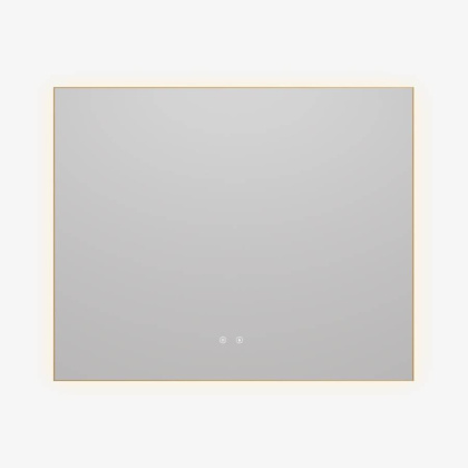 Зеркало LED VLM-4F100BG-2 1000х800 c сенсорным выключателем, антизапотевание, брашированное золото