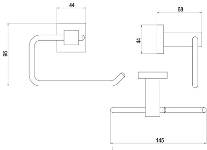 Бумагодержатель Timo Selene 10041/00 Бумагодержатель Timo Selene 10041/00
