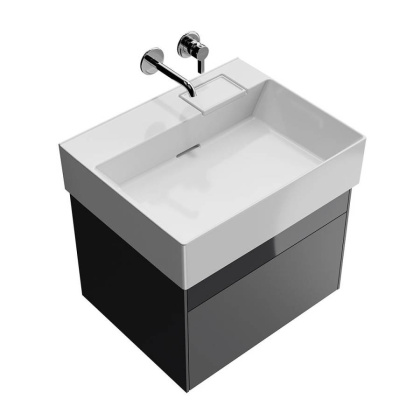 Тумба LOGICA подвесная 2 ящика 60 см, стальной серый Тумба LOGICA подвесная 2 ящика 60 см, стальной серый