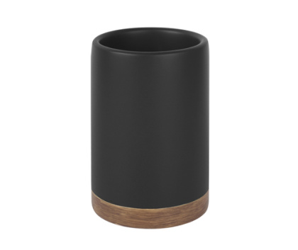 Стакан для зубных щеток Vils, 7,4х10,9х7,4 см, черный, K-6128